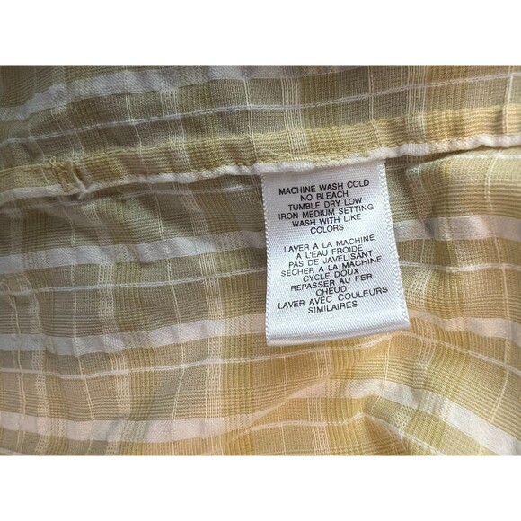 ExOfficio Beige Plaid Vented Button Long Short Sleeve Shirt  Men's XXL  Gorpcore - Picture 9 of 12